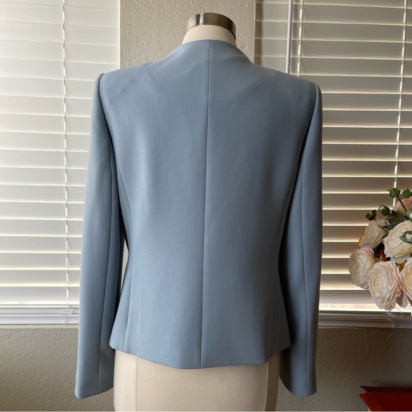 Karl Lagerfeld Paris Pantsuit Blazer Jacket 10 Light Blue - Picture 9 of 13